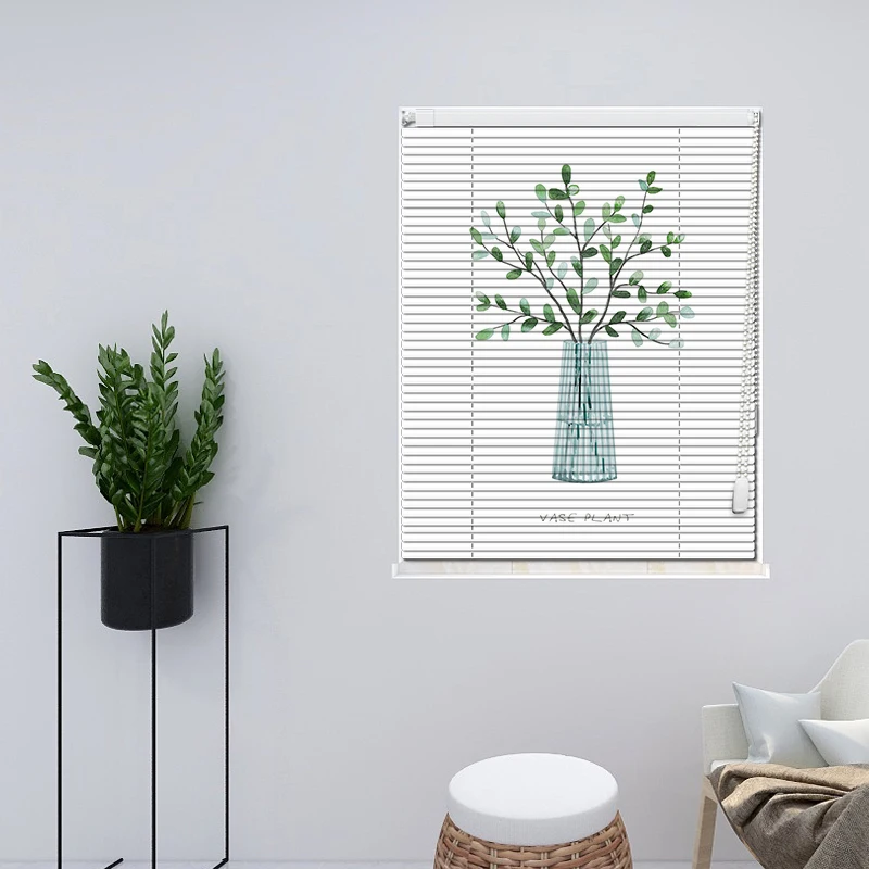 

Printing aluminum alloy venetian blinds ins wind curtain shade lifting shutter kitchen