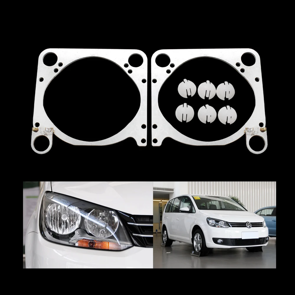 

Стайлинг автомобиля Taochis, модуль адаптера рамы, DIY кронштейн, держатель для Фольксваген Touran 2013 KOITO проекционный объектив Hella 3 5