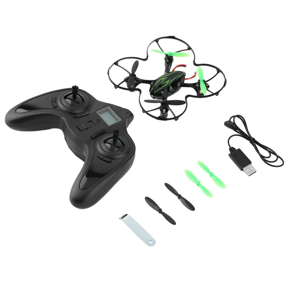 HUBSAN H107C 4 оси 2,4 ГГц беспроводной пульт дистанционного управления Квадрокоптер с 2MP HD камера Мини дроны дистанционное управление модель игрушки - Цвет: black and green