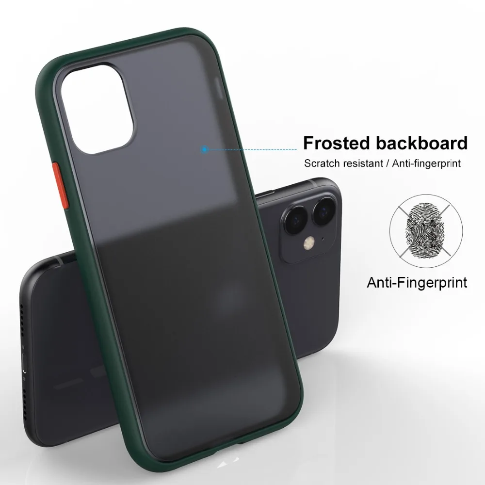 Высококачественный чехол для iPhone 11 Матовый задняя панель ТПУ Рамка защитный чехол для телефона iPhone 11 6,1 дюймов