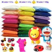 12/24/36 cor luz argila com 3 ferramentas de ar luz seca argila colorida criativo diy artesanal educacional jogar massa brinquedo presente