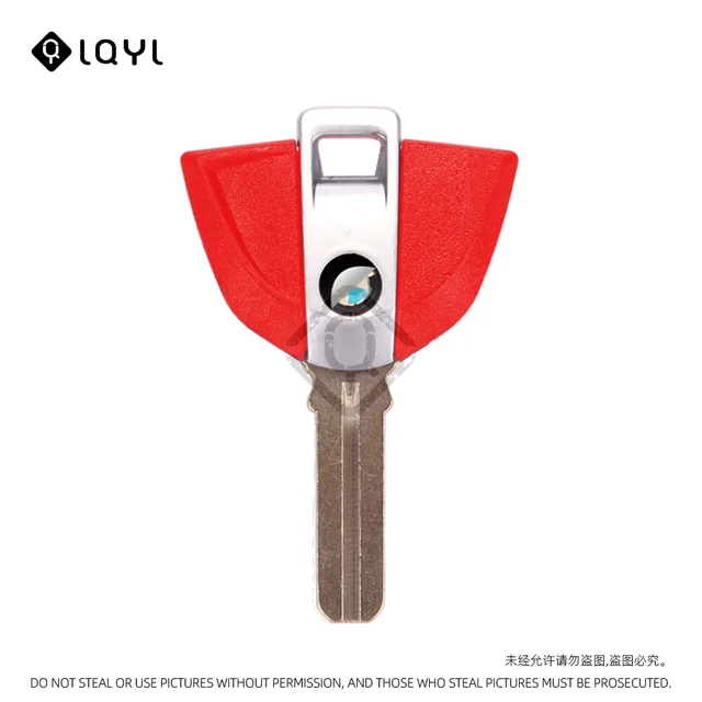 LQYL New Blank Key Motorcycle Replace Uncut Keys For BMW F800R K1300GT K1200R R1200RT K1300R F650GS F800GS S1000RR R1200GS R1150 1 PCS Red