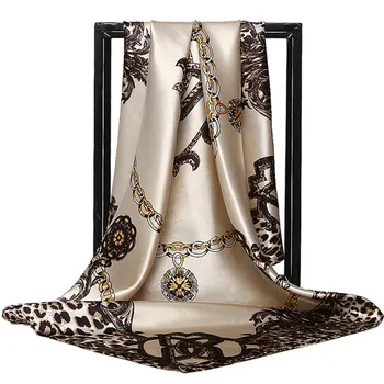 

Silk Scarves Women Foulard 90*90cm Square head scarf Ladies Shawl wrap Handkerchief muffler Bandanna female luxury hijab poncho