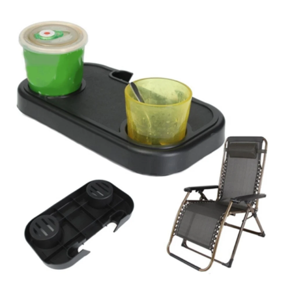 Portable Folding Chair Side Tray Casual for Drink Camping Picnic Outdoor Beach Garden xqmg folding chair
