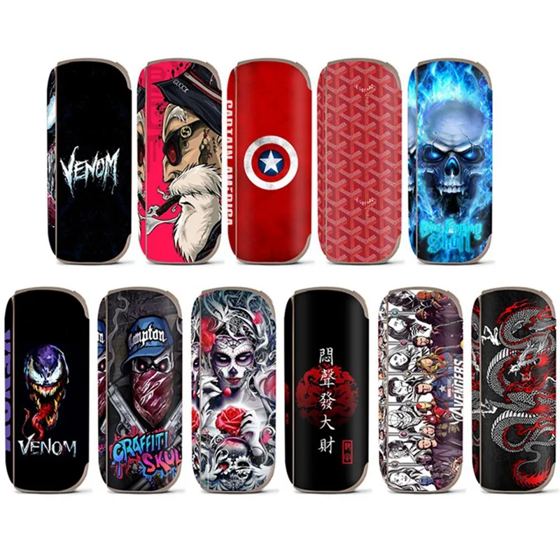 

Shining Marble Gold Wings Leaf Bear Ultra Thin PVC Sticker Case Skin for IQOS 3 3.0 E Cigarette