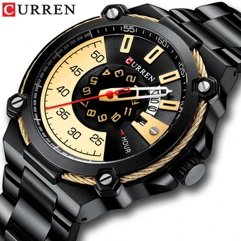 

CURREN Luxury Design Watch for Men Quartz Military Watch Business Stainless Steel Date Wristwatches Male Clock Reloj Hombres