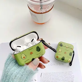 

For AirPods pro Case Bluetooth Earphone Case for Apple Airpods 2 Cute Fruit avocado trunk Protective Cover box coque keyring