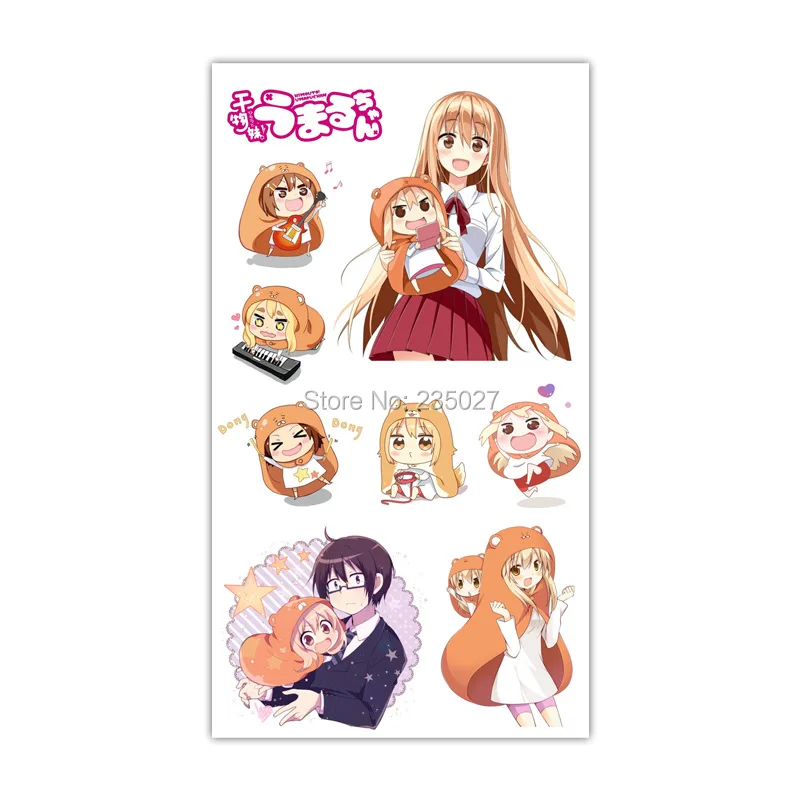 30 листов/партия Himouto! Наклейки с татуировками Умару дома-Чан наклейки рисунком из