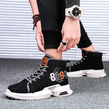 

Men's Walking Shoes Breathable Wear-resistant Outdoor Sneakers high top Walking Shoes Male Non-slip Safty Walking Shoes