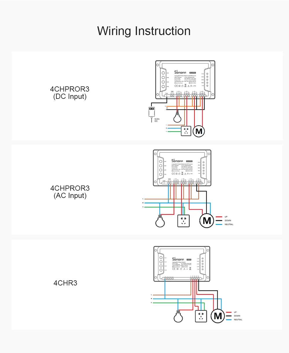 4CH R3 Wifi Switch 4 Gang DIY Smart Switch-11