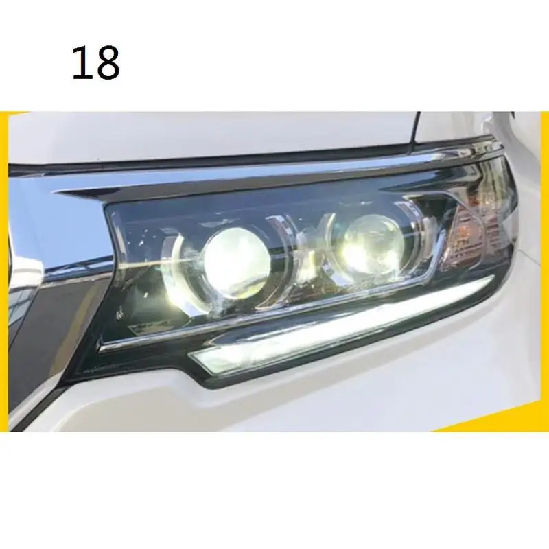 Сигнал поворота автомобиля Drl Automovil бег Luces Para Авто Светодиодные Автомобильные фары передние противотуманные фары 18 для Toyota Prado