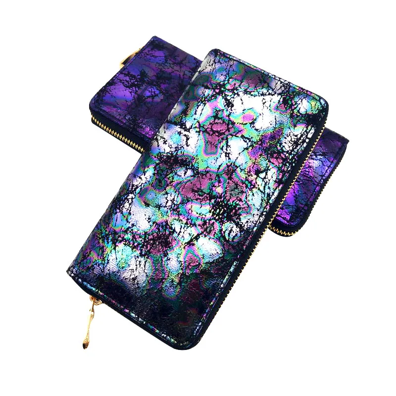KANDRA New Colorful Women Long Serape Wallets PU Leather Purse Fashion 2019 Christmas Wallets Copper Zipper Female Cards Holder