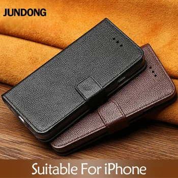 

Flip Phone Cases For iPhone 6 6s 7 8 Plus 11 Pro X Xr Xs Max Case Litchi Texture buckle Back Cover For iPhone 6sp 7p 8p case