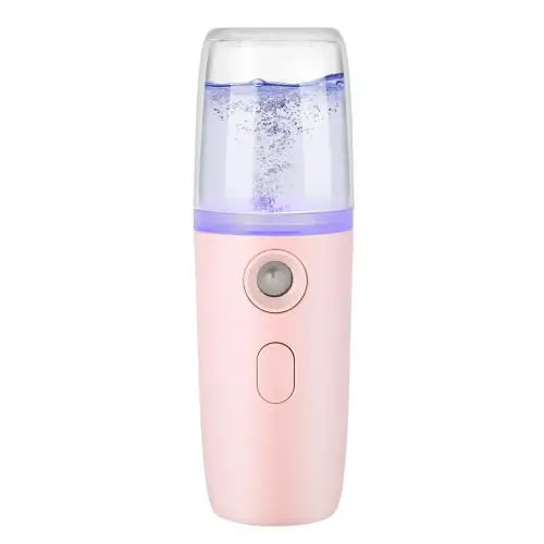 Pink Портативный ручной увлажнитель для лица Nanomist, пароварка для воды, устройство для увлажнения, высокочастотная Технология вибрации и нано-уровень - Цвет: Pink
