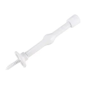 

uxcell Door Stoppers 75mmL Flexible Metal Screw-in Spring Stops with White Rubber Bumper White 4Pcs