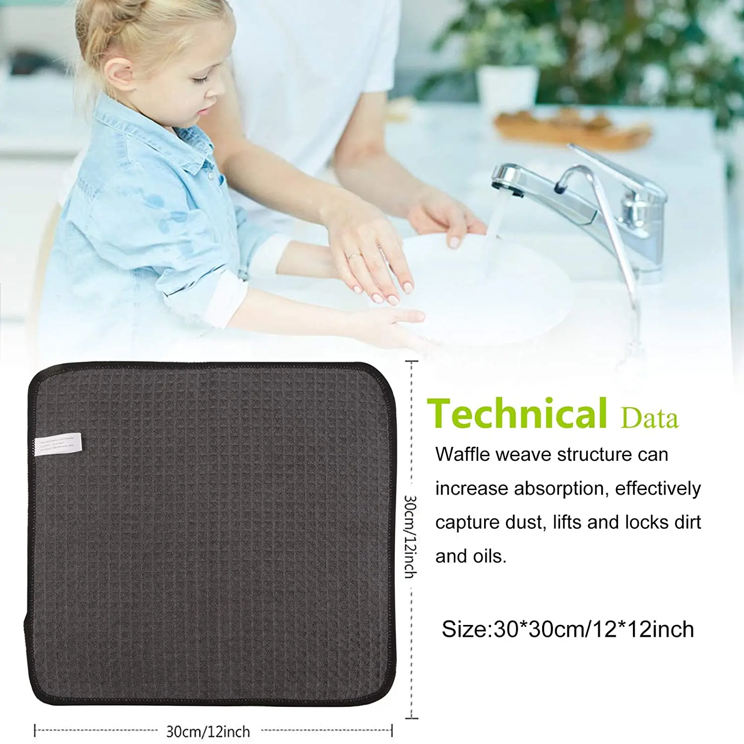 Layhit 65 Paños De Limpieza De Microfibra A Granel, Paños De Cocina Absorbentes Para Lavar Platos