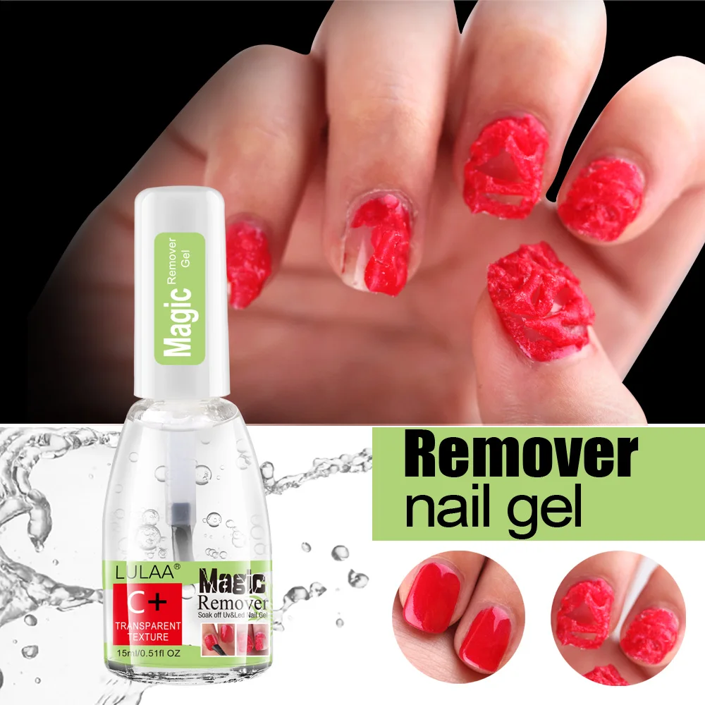 

LULAA 15ML Magic Burst Gel Polish Remover UV LED Soak Off Nail Degreaser Cleaner Liquid Pro Removing Gel Varnish Fast Cleansing