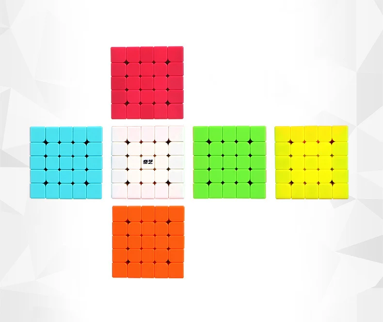 Preto e sem Cola Cubos para Crianças Qiyi Mofangge Qizheng Cubo Mágico Velocidade Profisional Quebra-cabeça Jogos 5x5 Brinquedos Presente 5x5x5x5 3 Brinquedos e hobbies