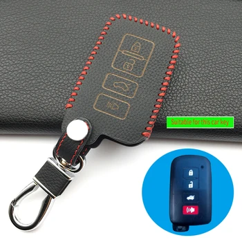 

For Toyota leather car key case car-covers Fashion Men 4 Button remote control protection case cover Auto Accessories Car wallet