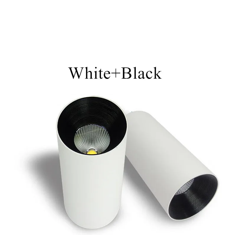 White and Black Светодиодный потолочный светильник 8*15 см Монтажная поверхность потолочный светильник 10 Вт 12 Вт 15 Вт цилиндр для фойе/балкона/коридора/спальни/ресторана - Цвет корпуса: White and Black