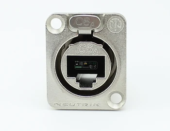 

1PCS Original NEUTRIK NE8FDX-P6 super six network data straight through D-type CAT6A panel socket