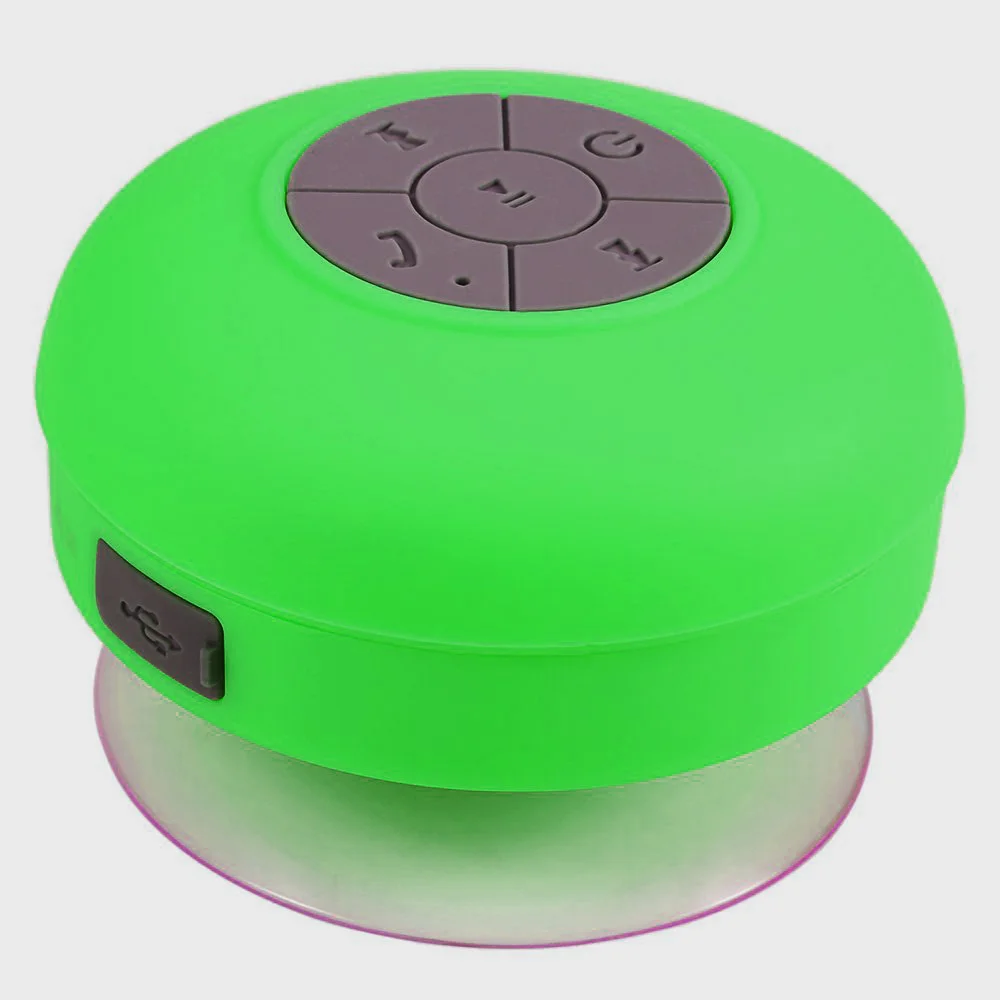 JI-06 водонепроницаемый Душ bluetooth динамик mp3 плеер беспроводной громкой связи Портативный динамик для телефона всасывающий микрофон сабвуфер - Цвет: Армейский зеленый