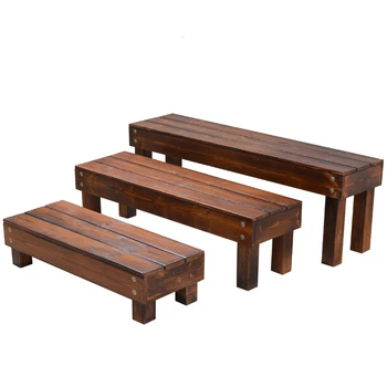 

Multi-storey Balcony Ladder Anticorrosive Woodiness Flower Airs Potted Plant Flowerpot Frame Meaty Flower Rack Sliver Bench