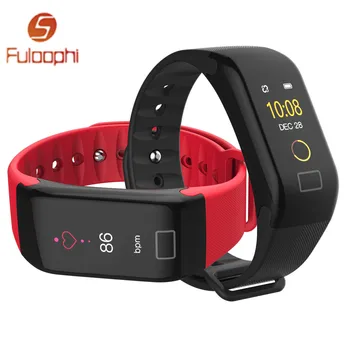 

Fuloophi Smart bracelet Screen Waterproof F1 Plus Wristband Step Pulse Heart Rate Monitor Fitness Tracker BT 4.0 Call Reminder