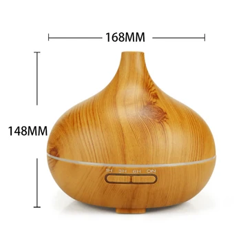 

400 ML Ultrasonic Wood Grain Aroma Humidifier Home Office Bedroom Purifier