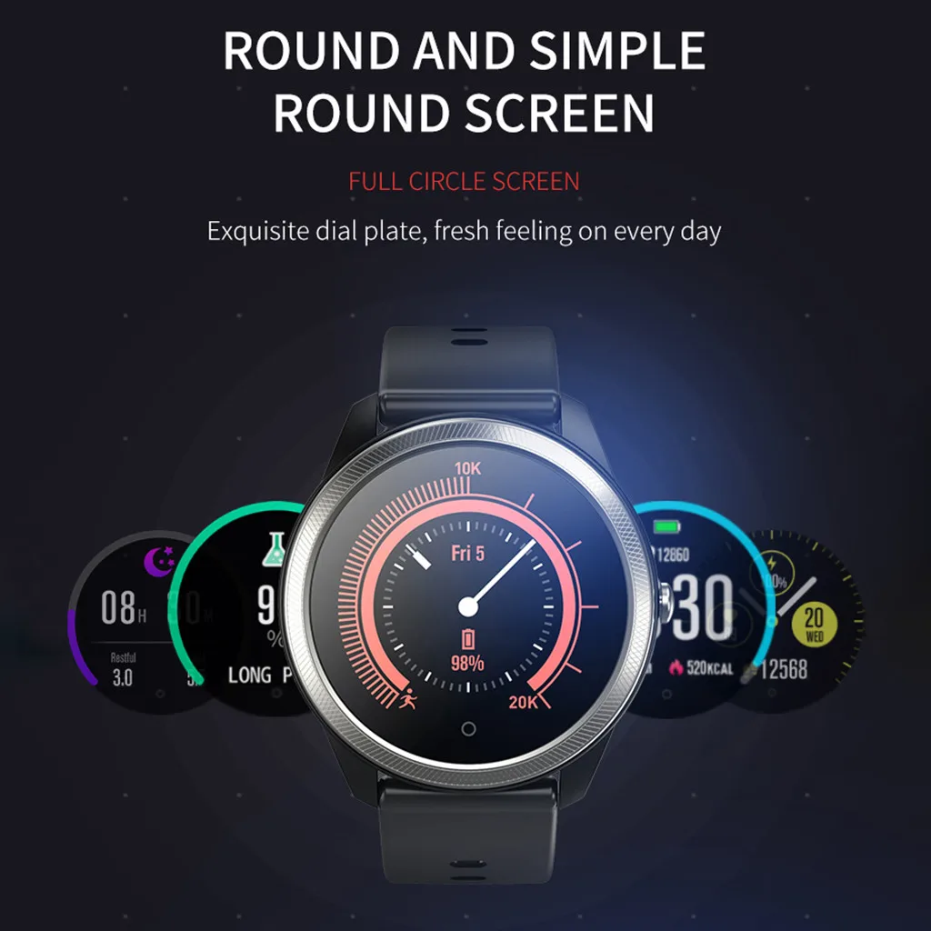 Для samsung galaxy watch F11 IP68 сенсорный экран Спортивные Bluetooth Смарт-часы фитнес-монитор Шагомер для xiaomi mi band 3