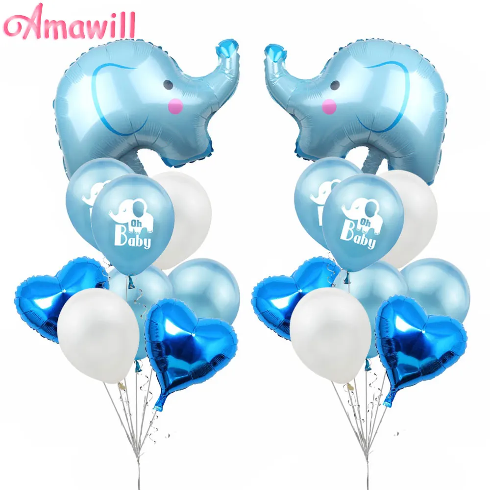 

Amawill Oh Baby Elephant Ballons Kids Happy Birthday Jungle Party Decor 12inch Latex Balloon Baby Shower Kid Toys Balloons 7D