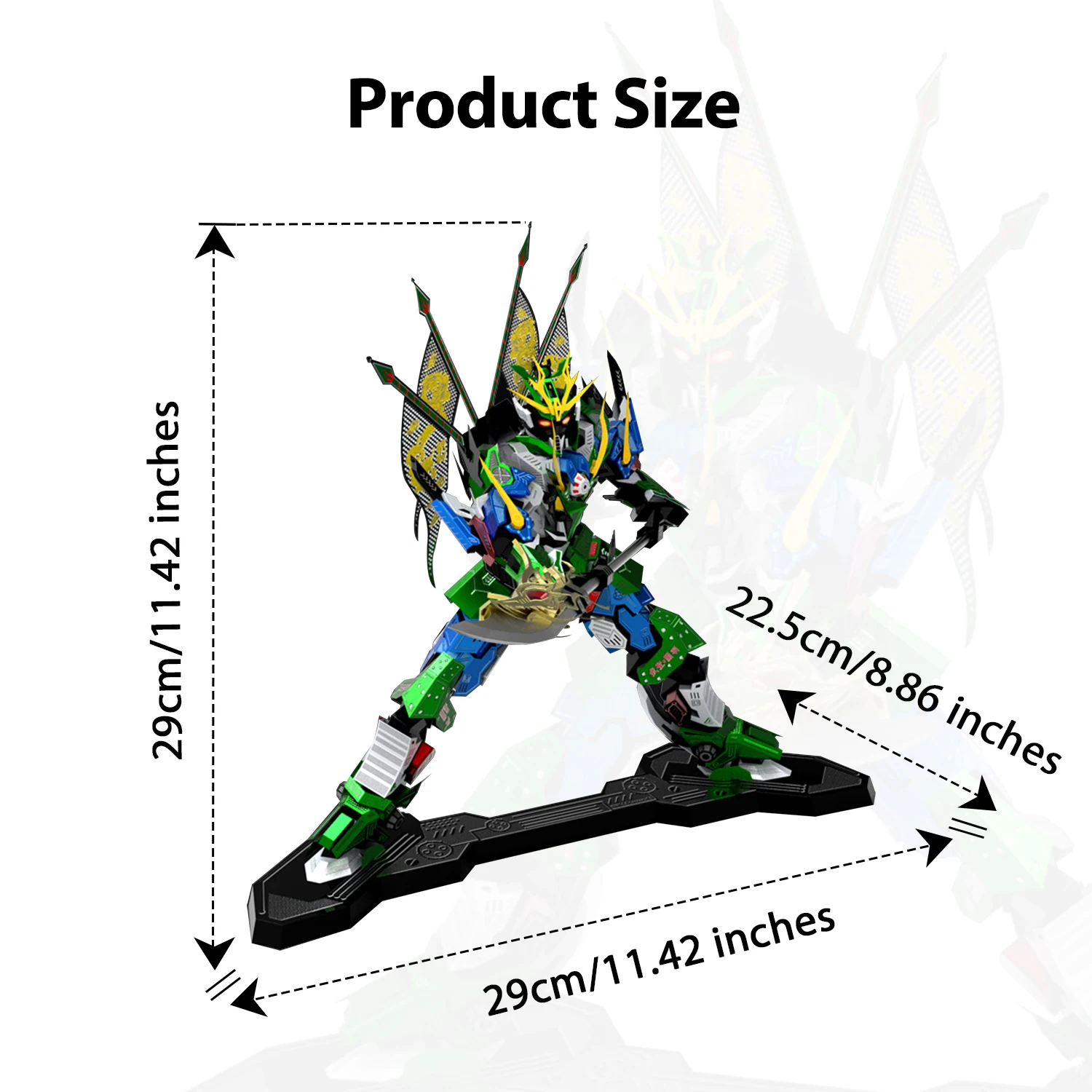 Microworld 3D Metal Jigsaws Puzzles The Three Kingdoms Action figures Guan Yu Kits DIY Modern Color Toys Gifts For child Adult 5