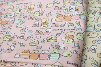 

50*140cm Canvas Cartoon Printing Fabric Sewing Material Quilting Patchwork Needlework DIY Handmade Accessories Curtain Tableclot