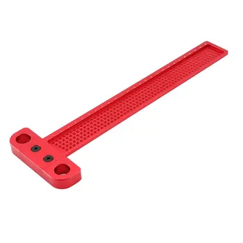 

260MM T-type Ruler Woodworking Scribe Hole Scribing Gauge Aluminum Crossed Feet Crossed-out Measuring Tool