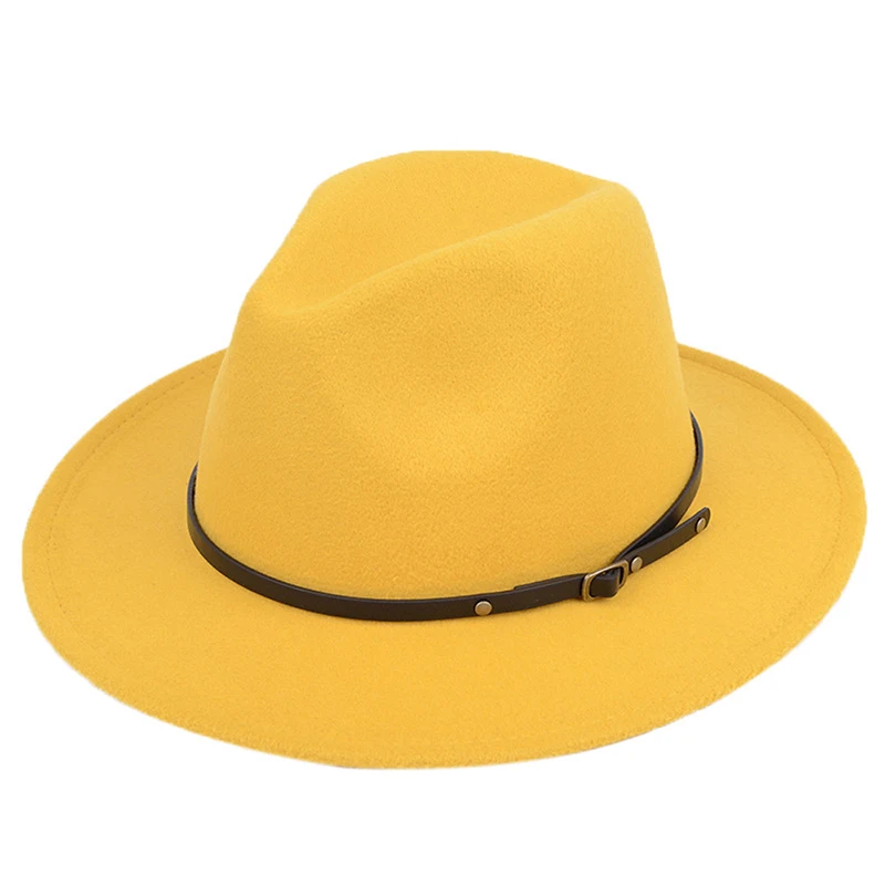 Фетровая шляпа для мужчин и женщин, имитация шерсти, зимние женские фетровые шляпы, мужская мода, черный топ, джаз, винтажная шляпа, шляпа Fedora, уличная шляпа