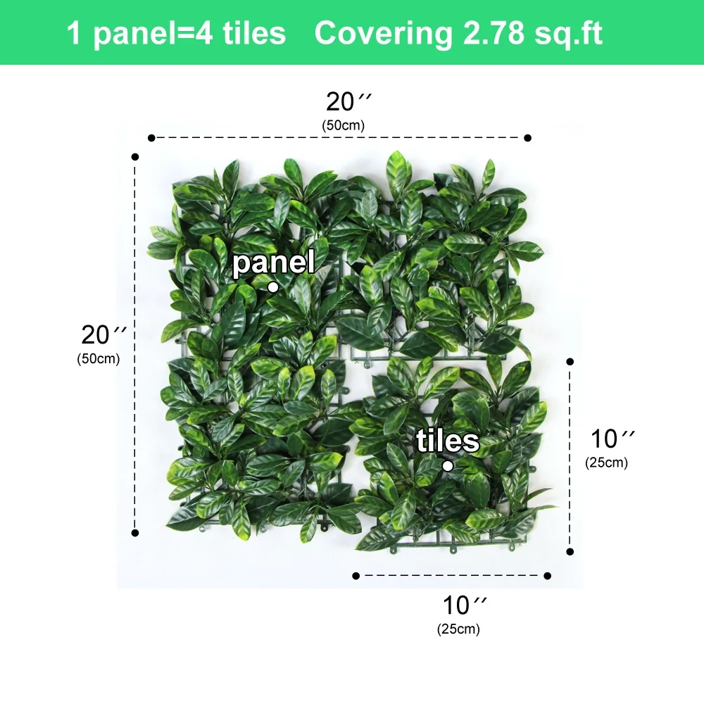 ULAND 50x50 см искусственные хедж панели декоративные приватность скрининг зелени украшения Bay листья для усадьбы сад для патио, балкона