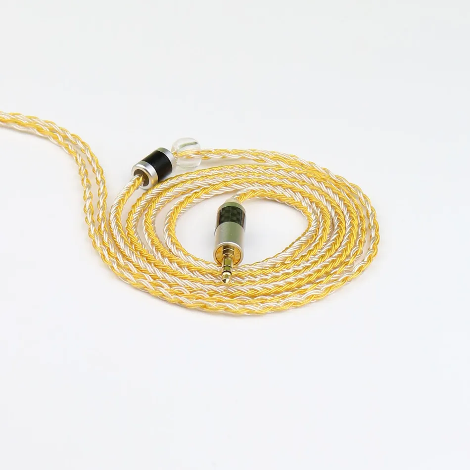Обновленный кабель для наушников "сделай сам" 2,5 мм 4,4 мм 3,5 мм для A2DC 16 нитей одиночный Кристальный медный посеребренный провод для наушников