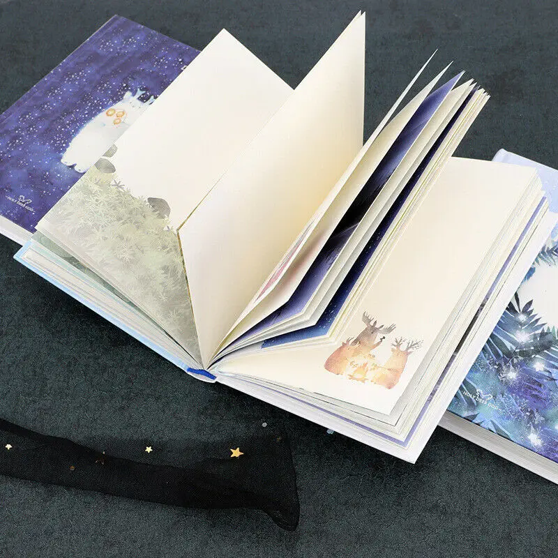 

Korea Creative Luminous Hardcover This Illustration Diary Coloring Page Notebook