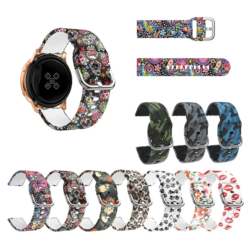 

22mm Rubber Strap for Xiaomi Haylou Solar LS05 Watch Band Galaxy Watch Band 22mm Quick Release Watch Band Slicone Leopard