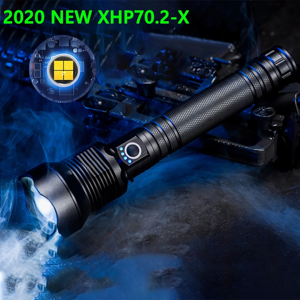 Светодиодный фонарик 250000 люмен Xhp70.2 самый мощный 26650 Usb Xhp70 Xhp50 светодиодный фонарь