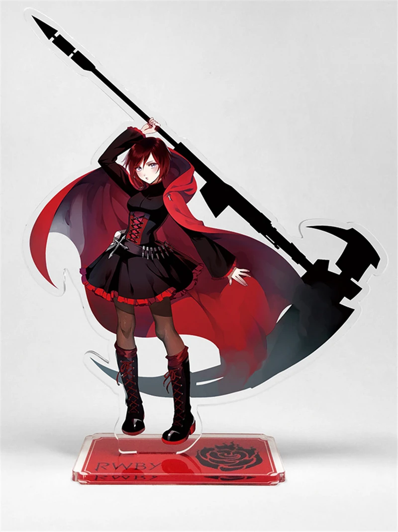 1 шт. Горячая Аниме RWBY мультфильм Руби Вайс Блейк Ян фигурка на акриловой подставке косплей реквизит офисный стол друг подарки на год коллекционные - Цвет: B