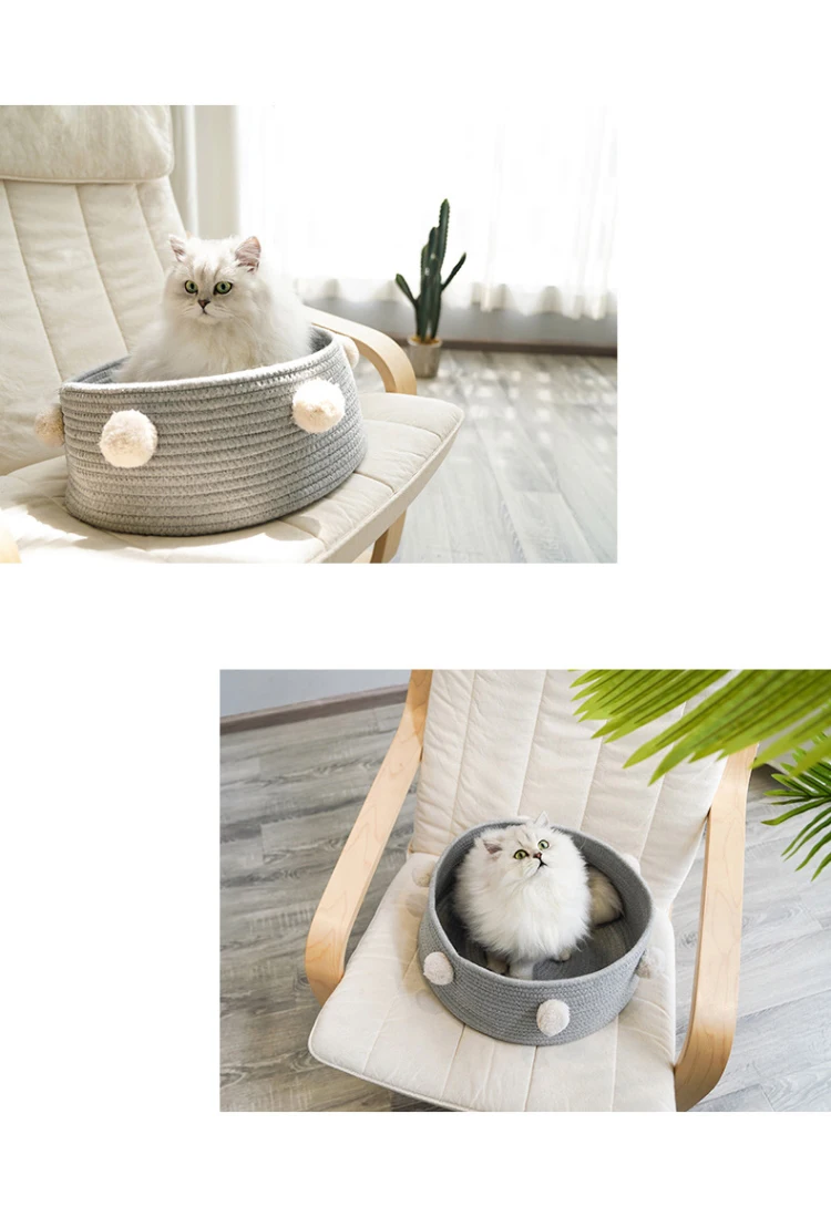 Кошка Кровать Дом для кошек зима теплый Кот мат милые лежанки для кошек круглая подушка кровати для маленькой собаки Питомник Кровать для кота-любимца