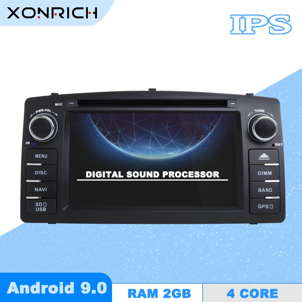 cheap Xonrich 2 din Android 9.0 Car DVD GPS Navigation For Toyota Corolla E120 BYD F3 Autoradio Stereo Multimedia Player Wifi OBD
