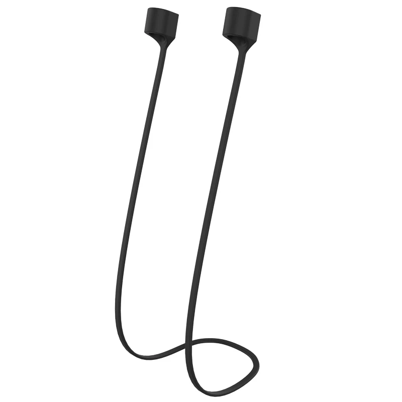 Магнитный шнур для наушников для Airpods 1 2, силиконовый ремешок для Apple, аксессуар для наушников Air Pod, мягкий кабель - Цвет: Black