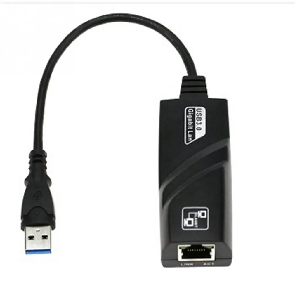 USB 3,0 гигабитная Проводная Ethernet карта USB к RJ45 Ethernet LAN RJ45(10/100/1000) Мбит/с сетевой адаптер Черный