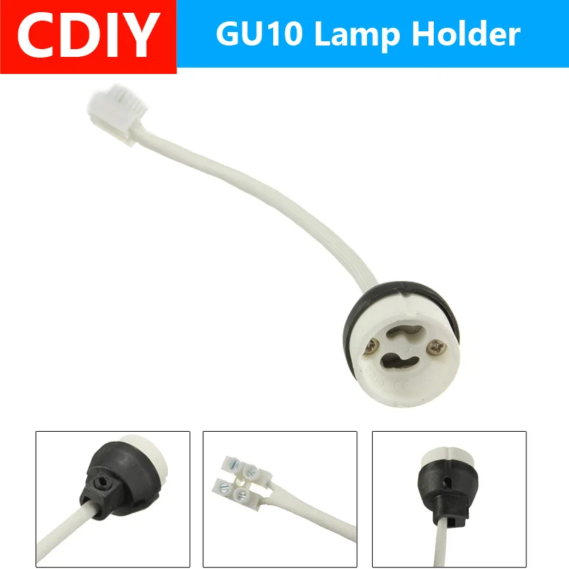 

10Pcs GU10 Ceramic Lamp Holder Bulb Base Block Socket Connector Downlighter Lamp Fitting VDE CE