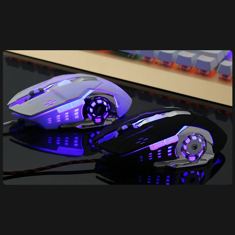 V5 проводной светодиодный с подсветкой 4000 dpi оптическая USB эргономичная ПК ноутбук игровая мышь VDX99