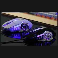 V5 проводной светодиодный с подсветкой 4000 dpi оптическая USB эргономичная ПК ноутбук игровая мышь VDX99