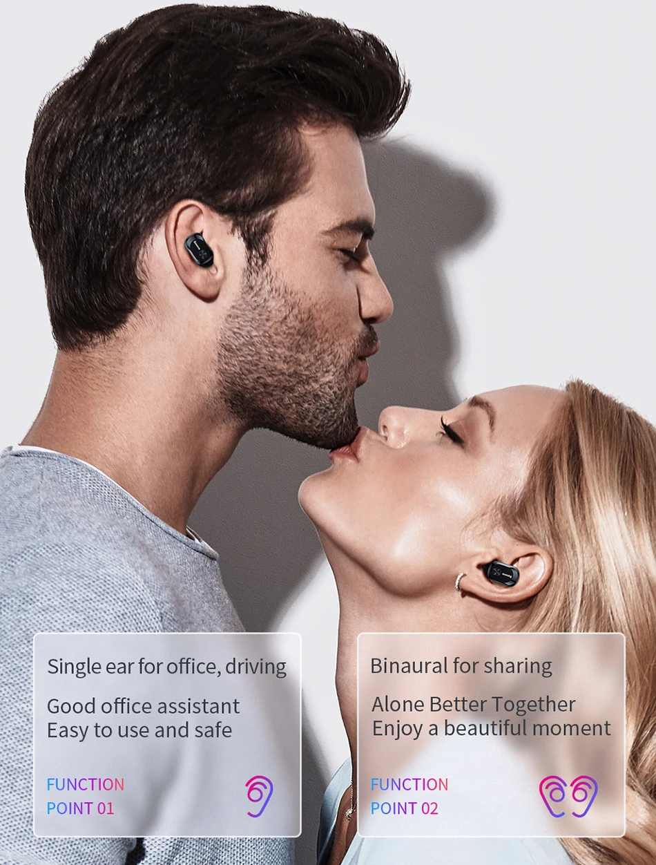 Baseus W01 TWS Bluetooth наушники беспроводные наушники Bluetooth 5,0 стерео Бас Беспроводные наушники с HD микрофоном для телефона