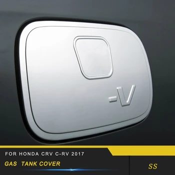 

Car Auto Gas tank cover frame Sitcker decoration trim cover Accessories for Honda CRV C-RV 2017